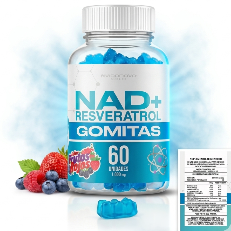 GUMMIES NAD+ RESVERATROL REJUVENECIMIENTO