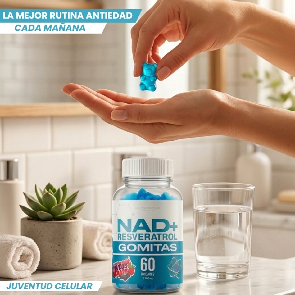 GUMMIES NAD+ RESVERATROL REJUVENECIMIENTO