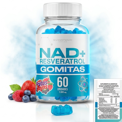 GUMMIES NAD+ RESVERATROL REJUVENECIMIENTO