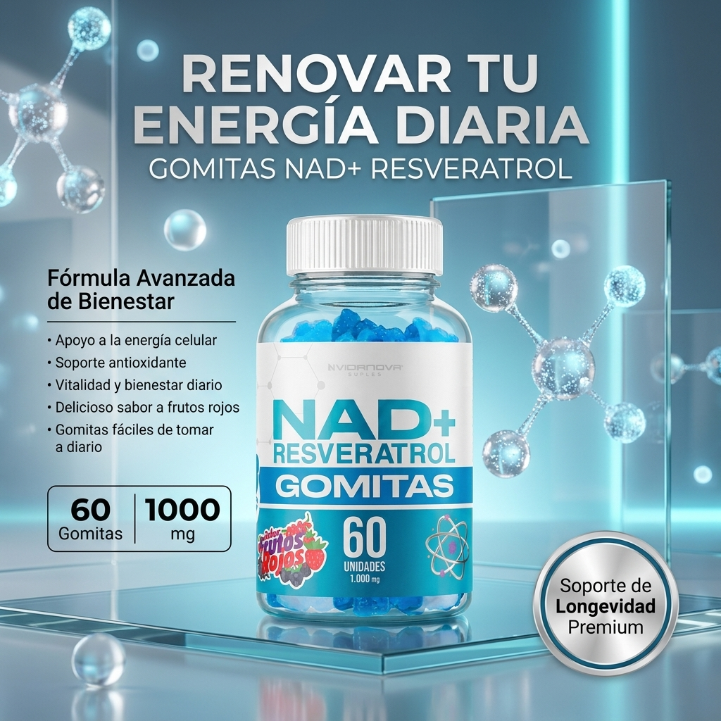 GUMMIES NAD+ RESVERATROL REJUVENECIMIENTO